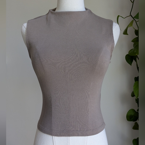 Zara High Neck Cotton Tank - Picture 7 of 7